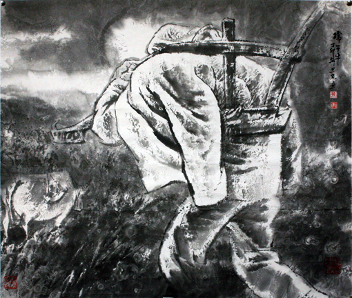 《孺子牛》65x65cm