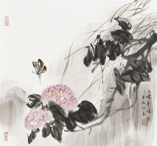 《小蝶弄晴》49x52cm